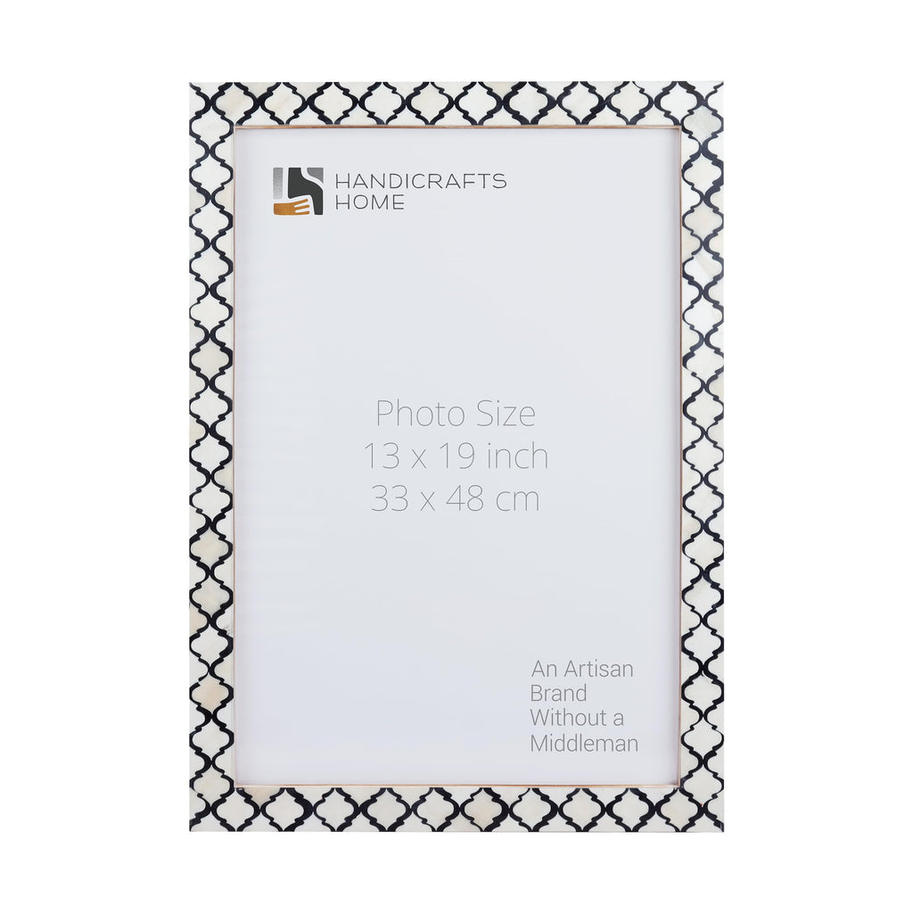 Moroccan Poster Frames Bone Inlay, Black, 9 Sizes