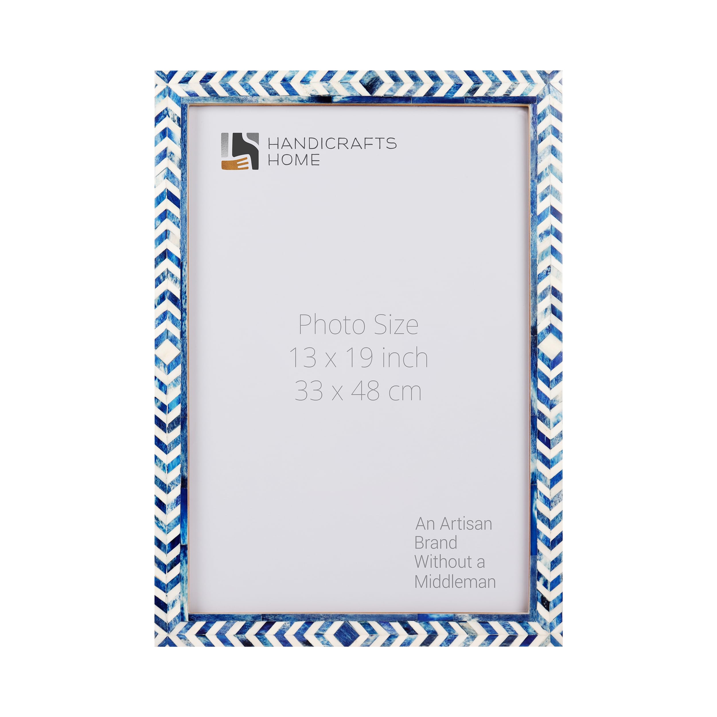 Poster Frames Taj Pattern Collection Bone, Resin Inlay, Blue, 4 Sizes