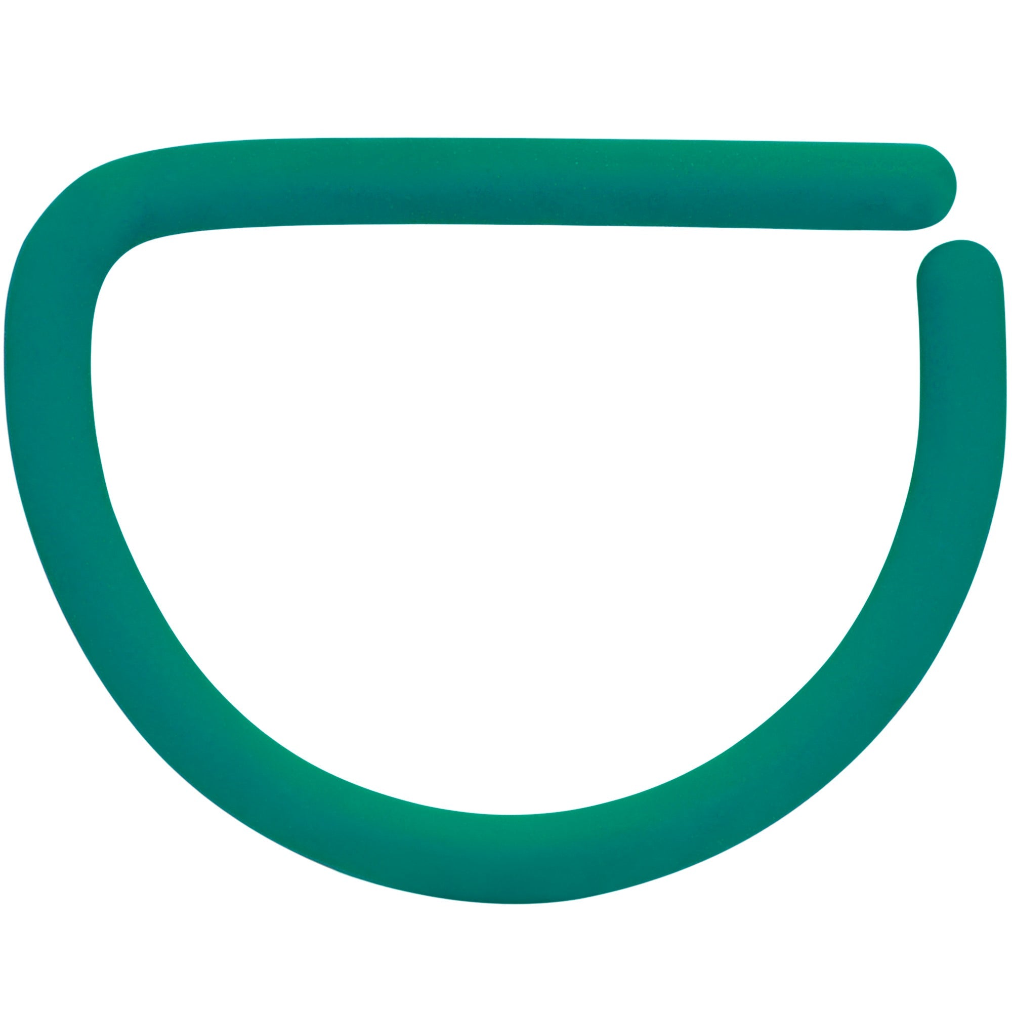 18G 3/8 Teal Matte D Shape Septum Ring