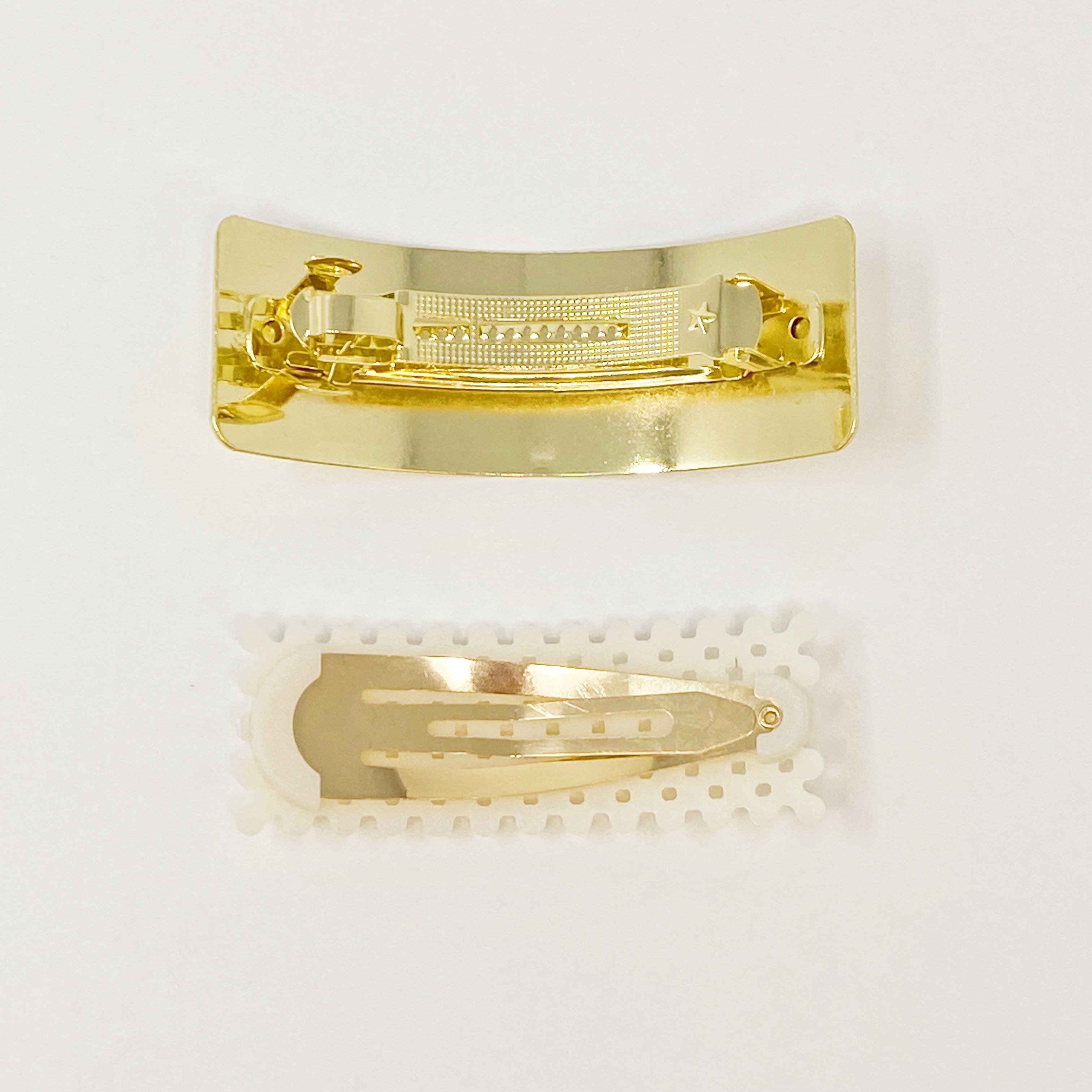 Golden Pearl Hair Barrette Set