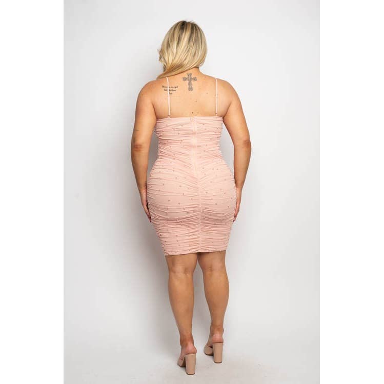 Pearlfection in Blush Bodycon Mini Dress