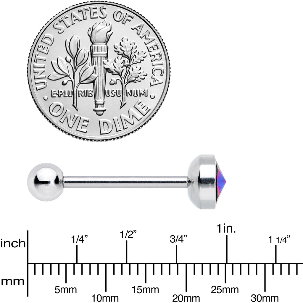 Vitrail Gem Top Simply Lovely Barbell Tongue Ring