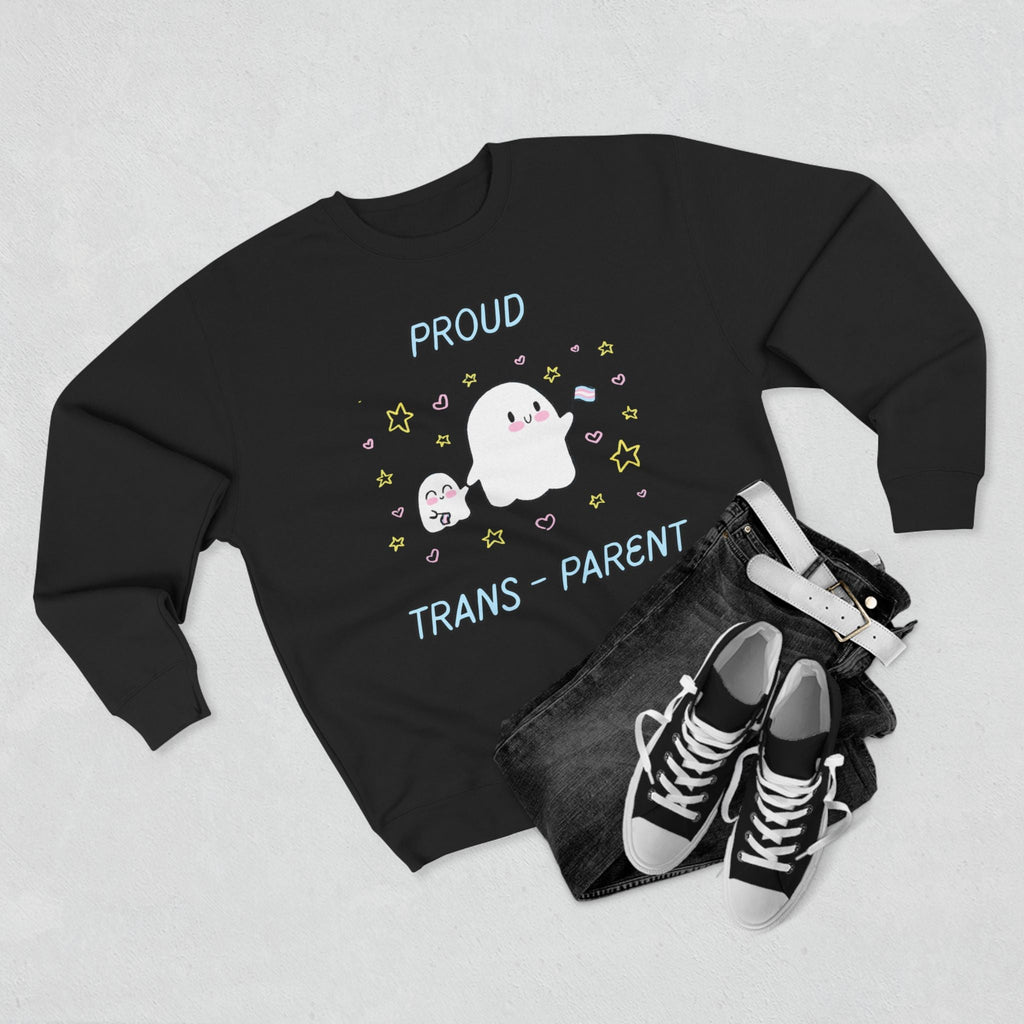 Proud Trans-Parent Unisex Crewneck Sweatshirt for LGBTQ+ Support