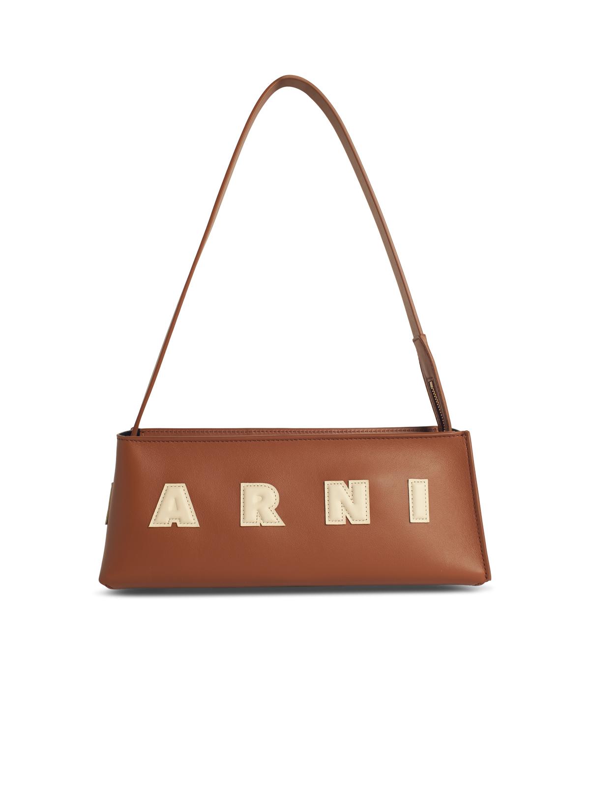 Marni Museo Baguette Bag In Brown Leather Women