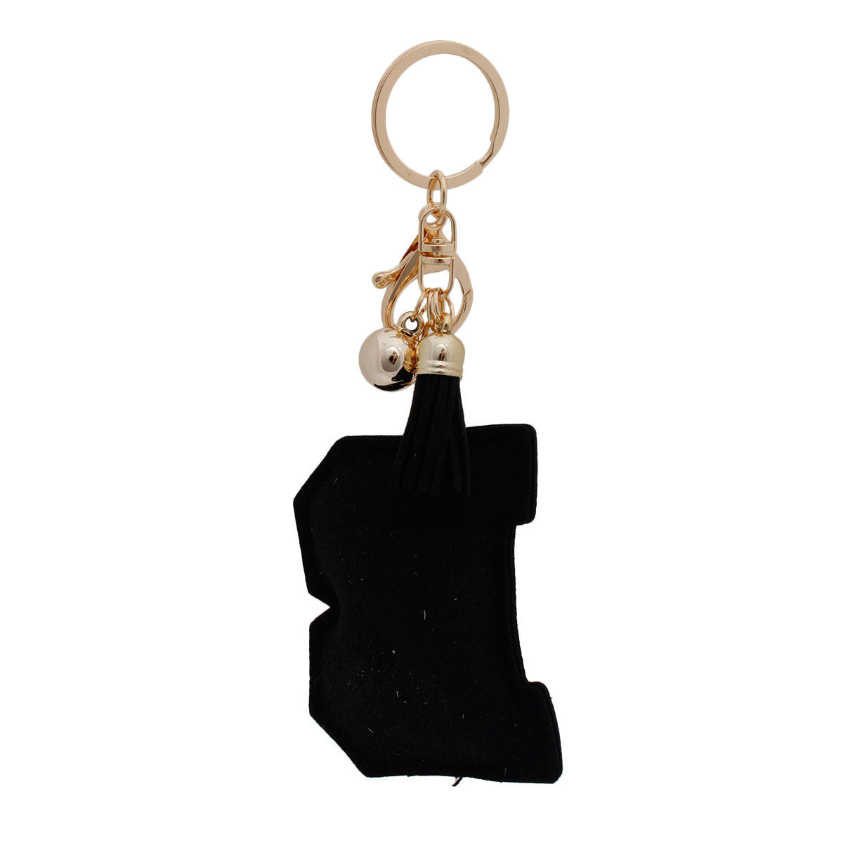 Keychain Bag Charm Black Stylish Accessory