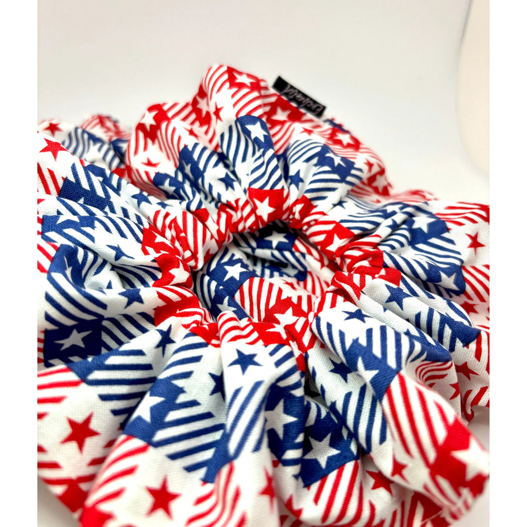 Gingham Stars Scrunchie