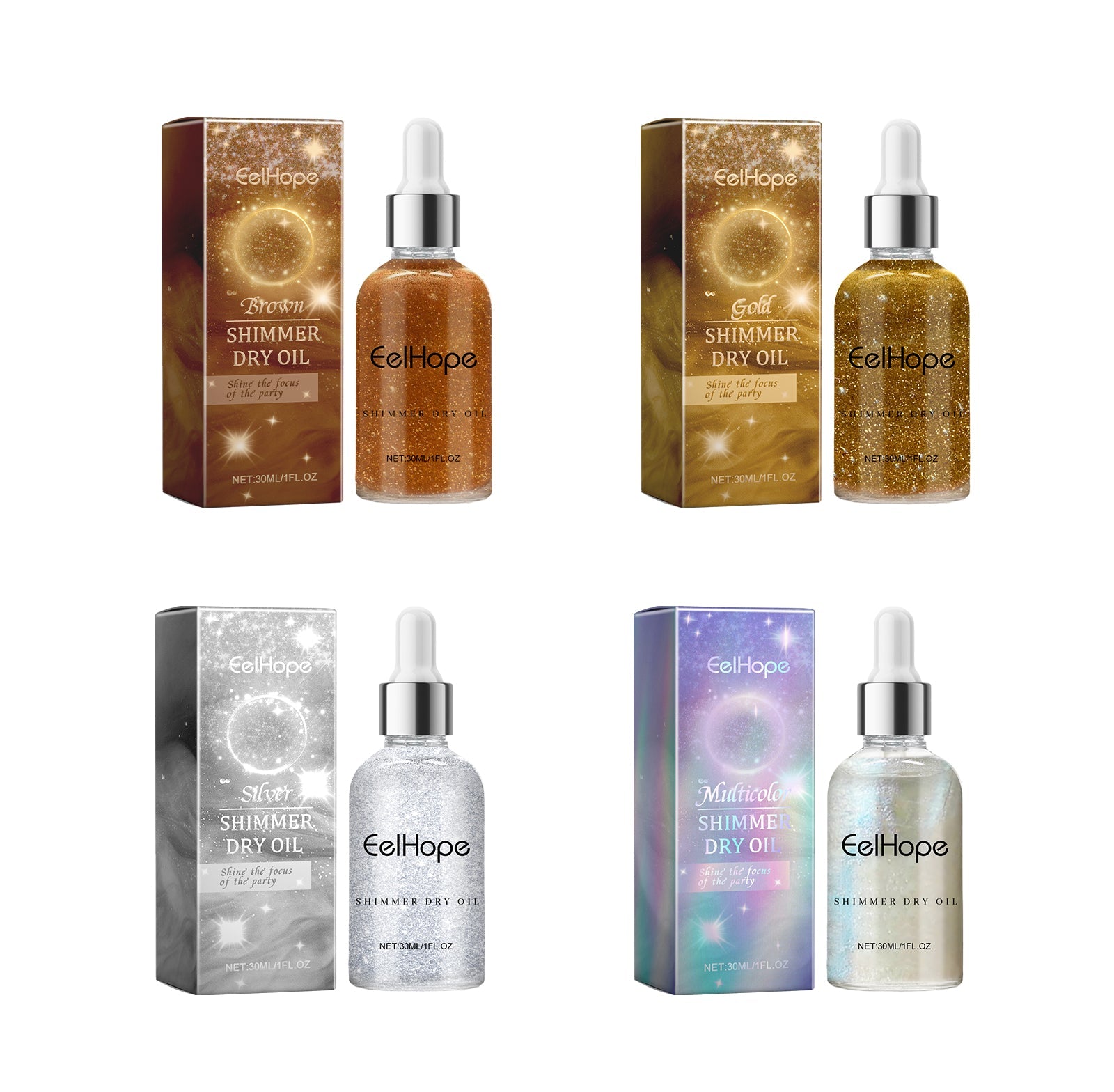 Party Body Glitter Oil, Naturally Brightening And Long-Lasting Moisturizing Party Dance Shine Shine Shine