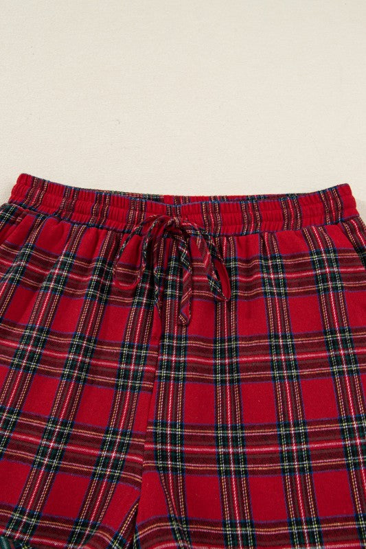 Christmas Plaid Patchwork Pajama Set