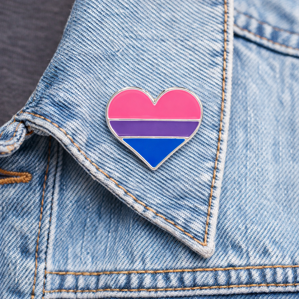 Bisexual Flag Heart Pins