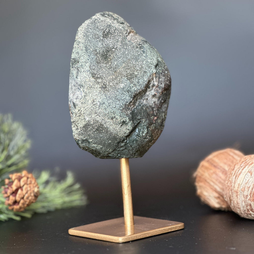 7in XL Natural Jasper With Metal Stand
