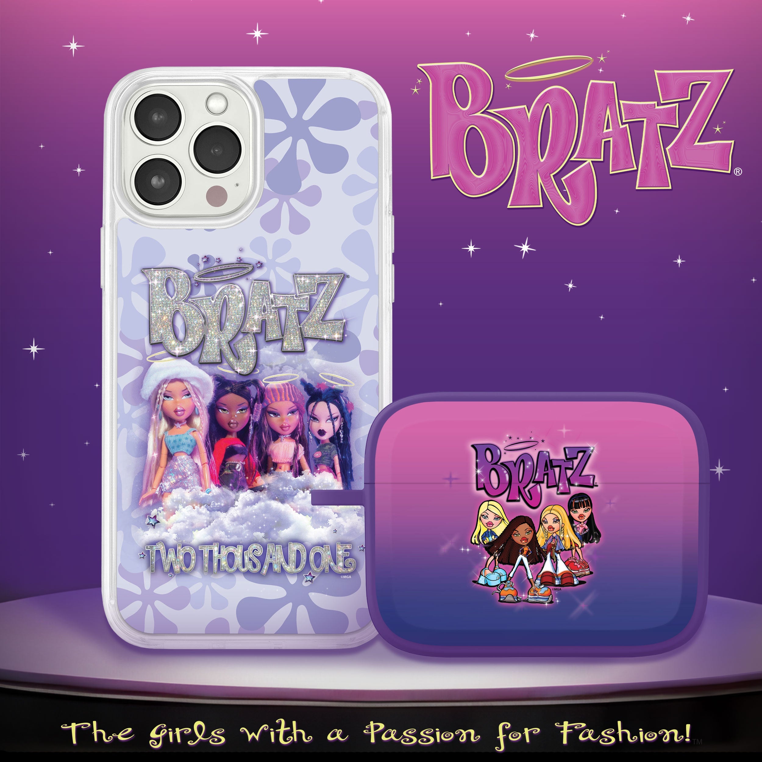 Bratz® Classic HD Apple iPhone 15 Mag-Safe Phone Case and AirPods AirPods Pro Combo Package