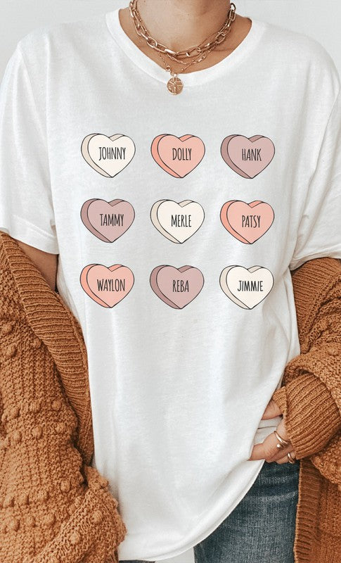 Sweet Hearts Country Singer Graphic Tee