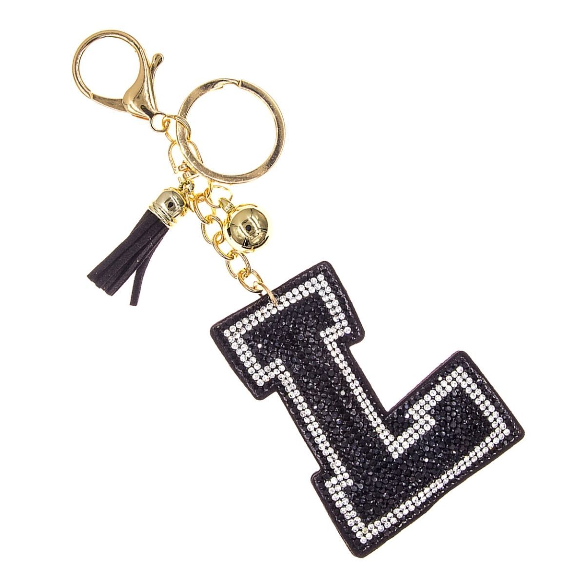 Keychain Bag Charm Black Stylish Accessory