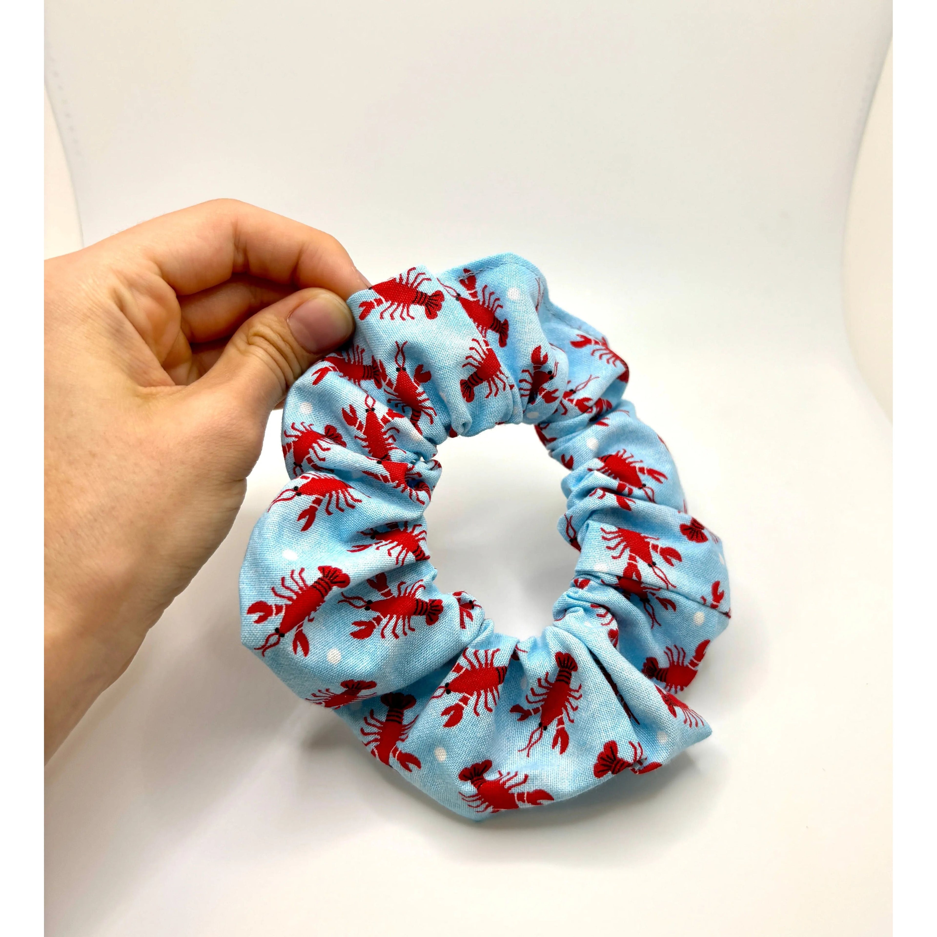 Mini Blue Lobster Scrunchie