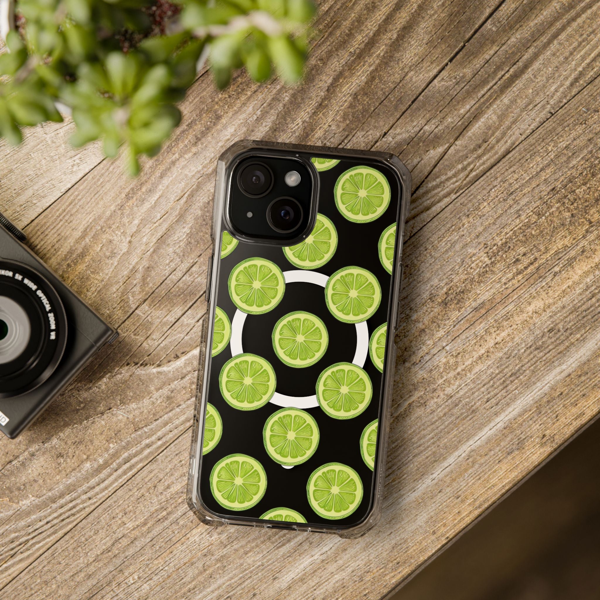 Lime Slice Magnetic Clear Phone Case