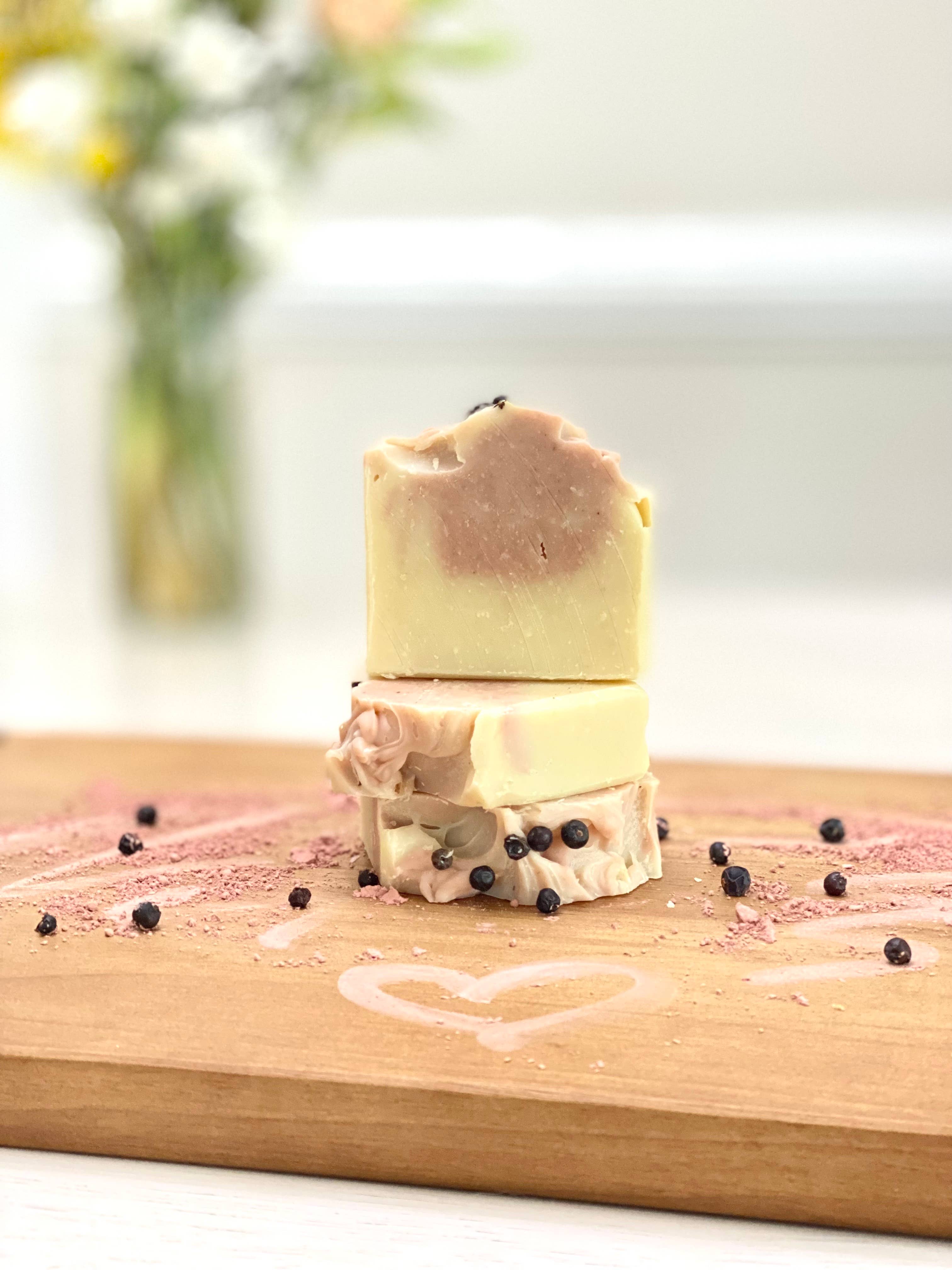 5 oz Pomegranate Clay Handcrafted Soap