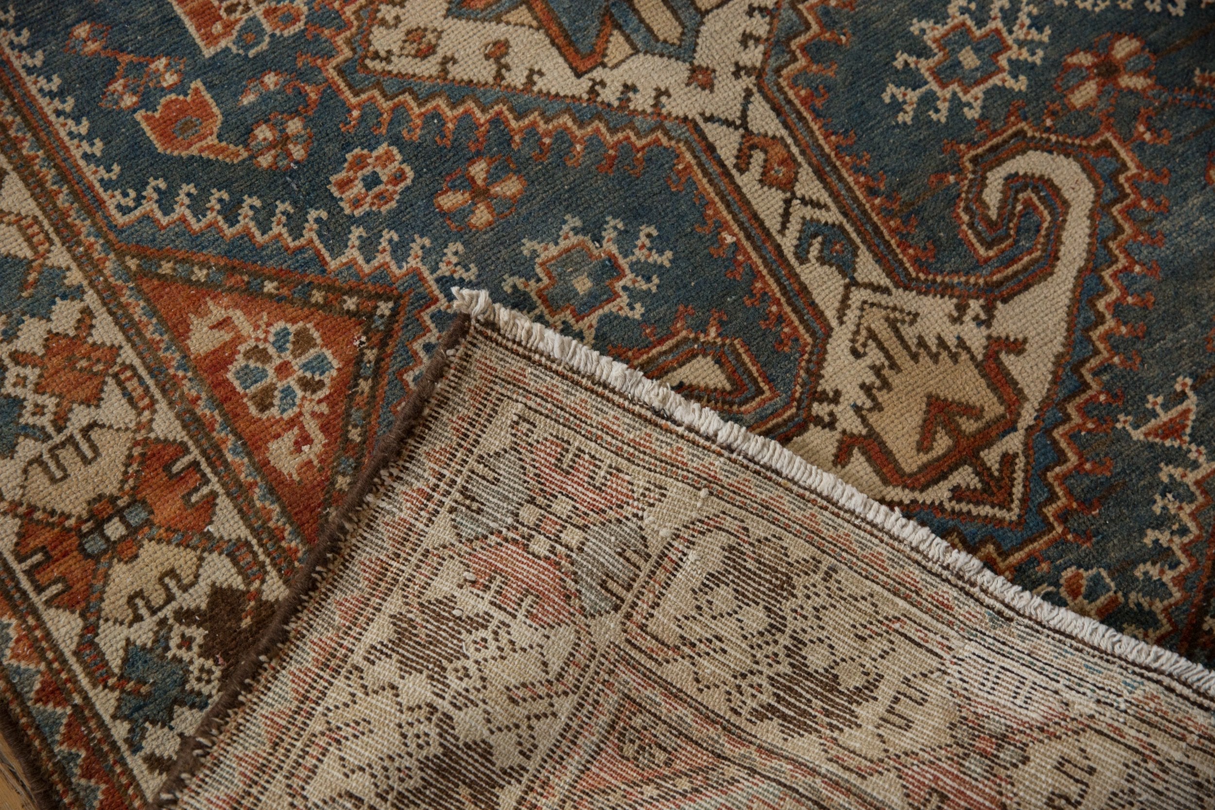 4x14 Vintage Distressed Hamadan Rug Runner