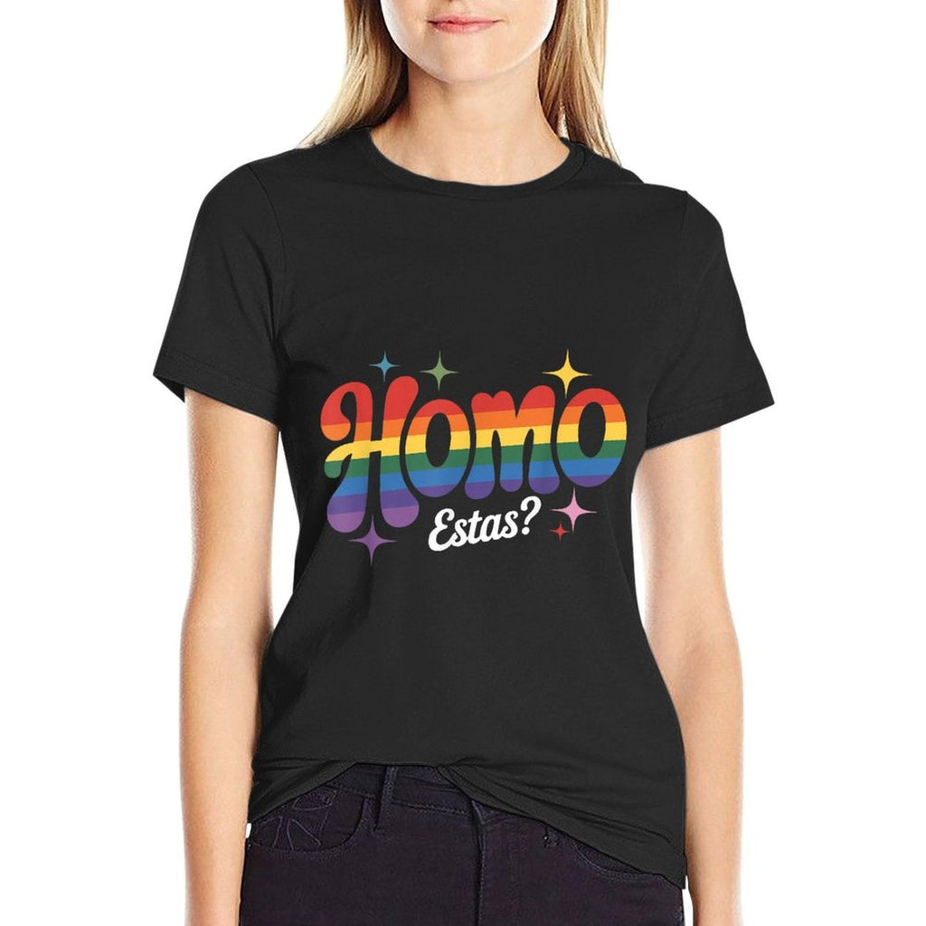 Homo Estas Spanish Mexican Gay Pride Ally LGBTQ Month  Affordable Price T-Shirt