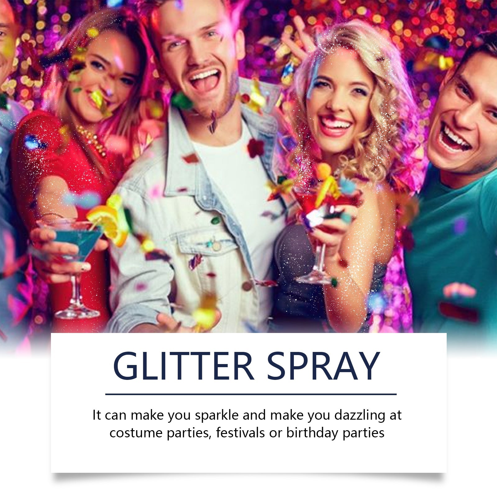 Body Glitter Spray, Facial Collarbone Hair Highlighter Spray To Brighten Glitter Ball Festive Carniva