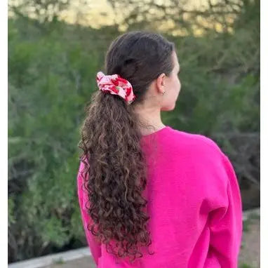 Strawberry Ribbed Scrunchie