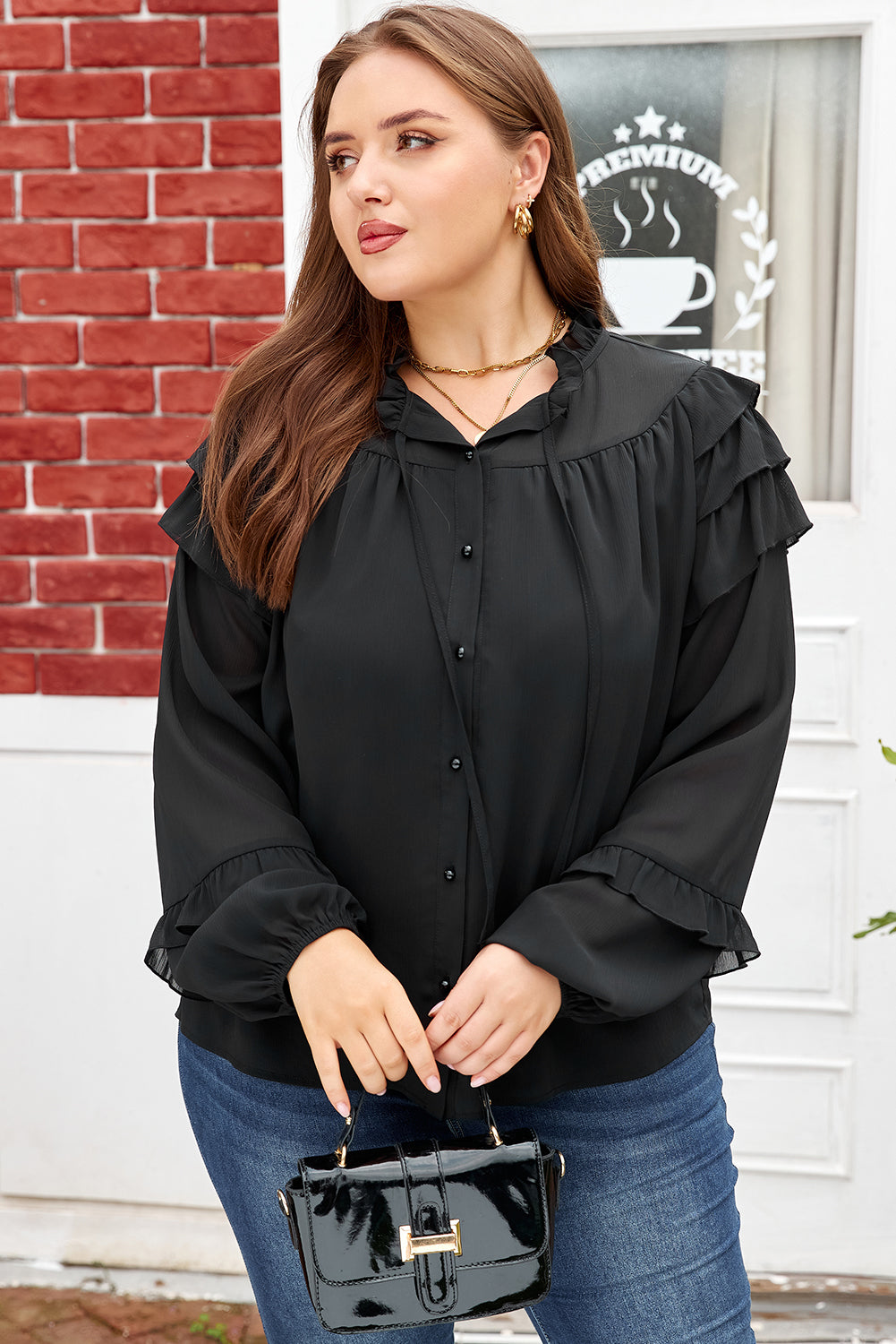 Jaycee Sleeve Chiffon Elegant  Shirt