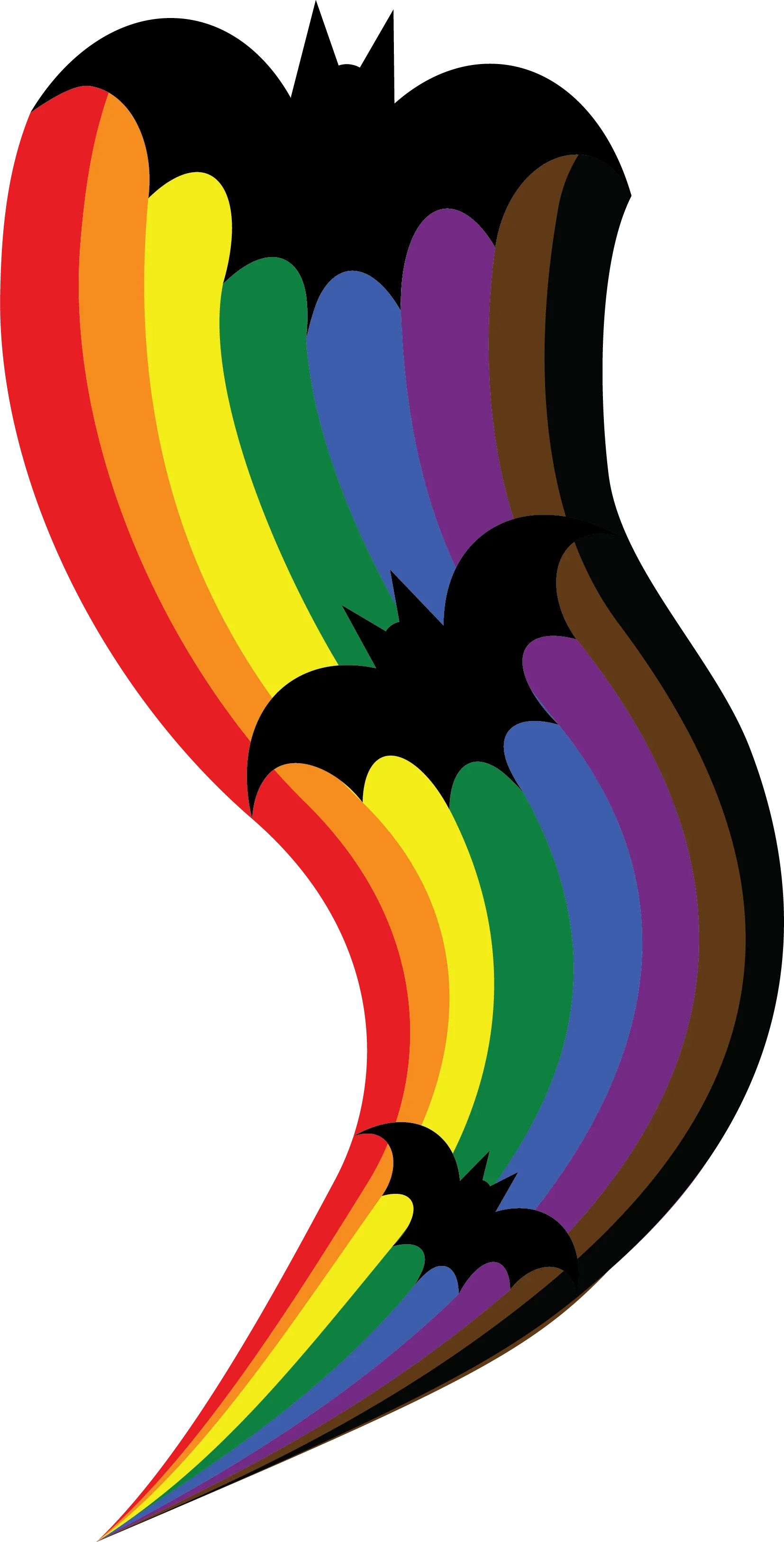 Spooky Bats Rainbow Pride Sticker