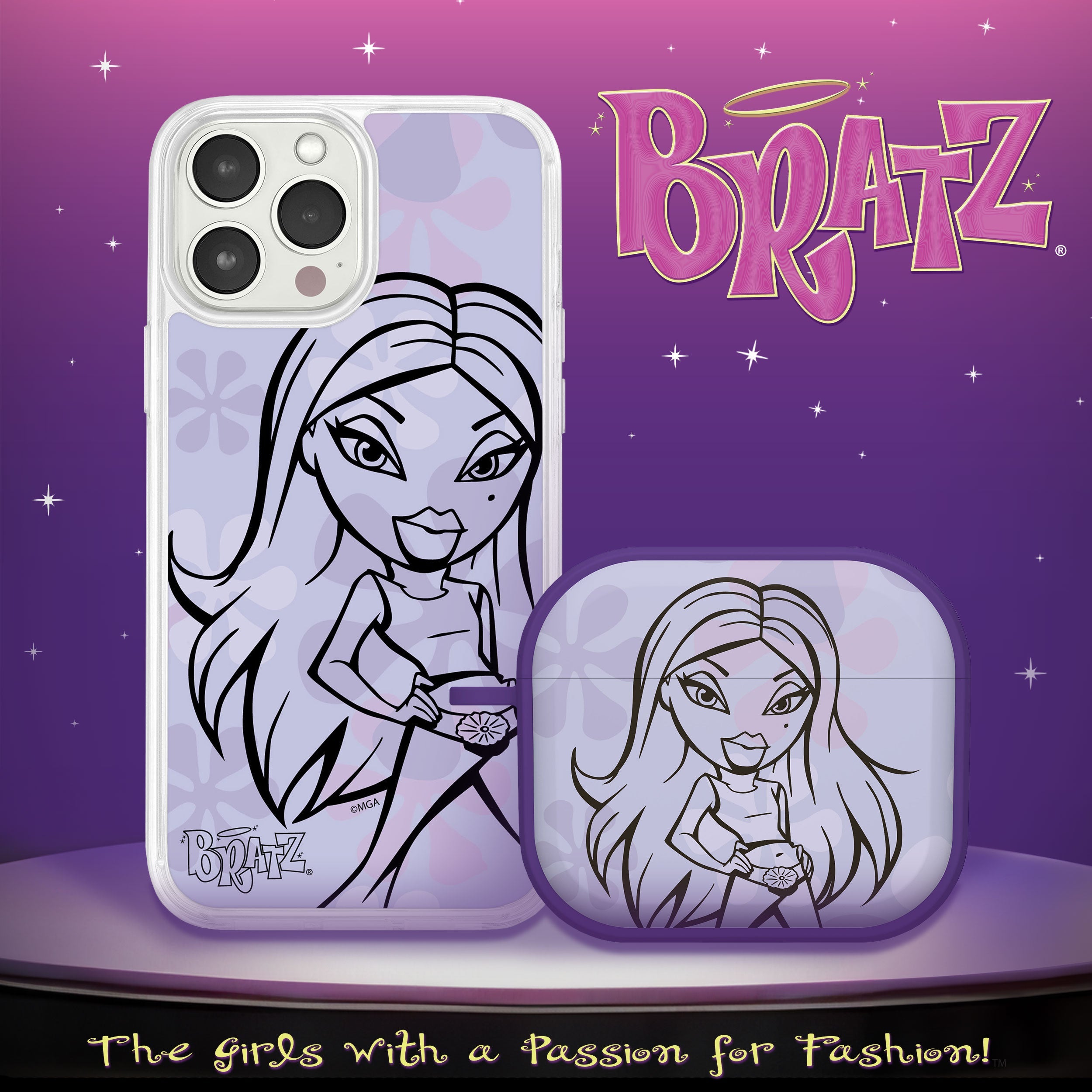 Bratz® Passion For Fashion HD Apple iPhone 13 Mag-Safe Phone Case and AirPods Gen 3 Combo Package