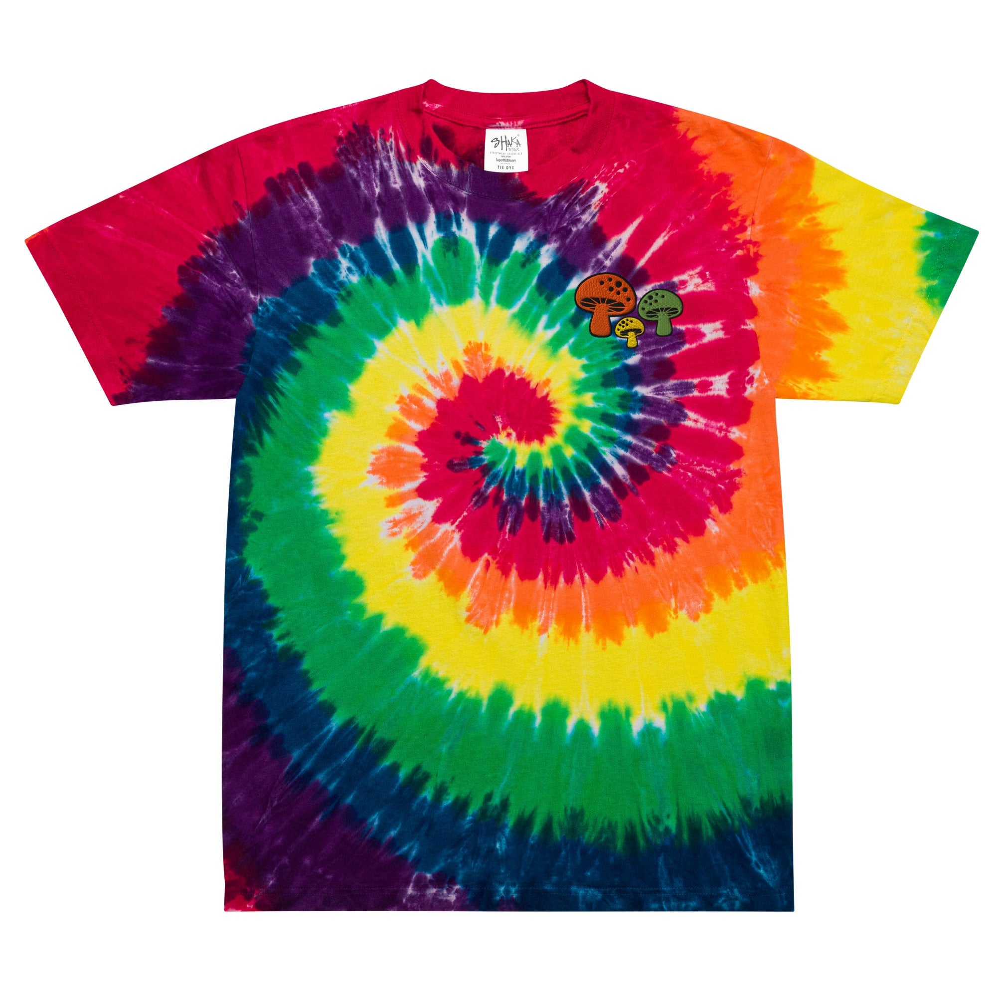 Mushroom UV Tie-dye Rave Shirt for Men Women Unisex