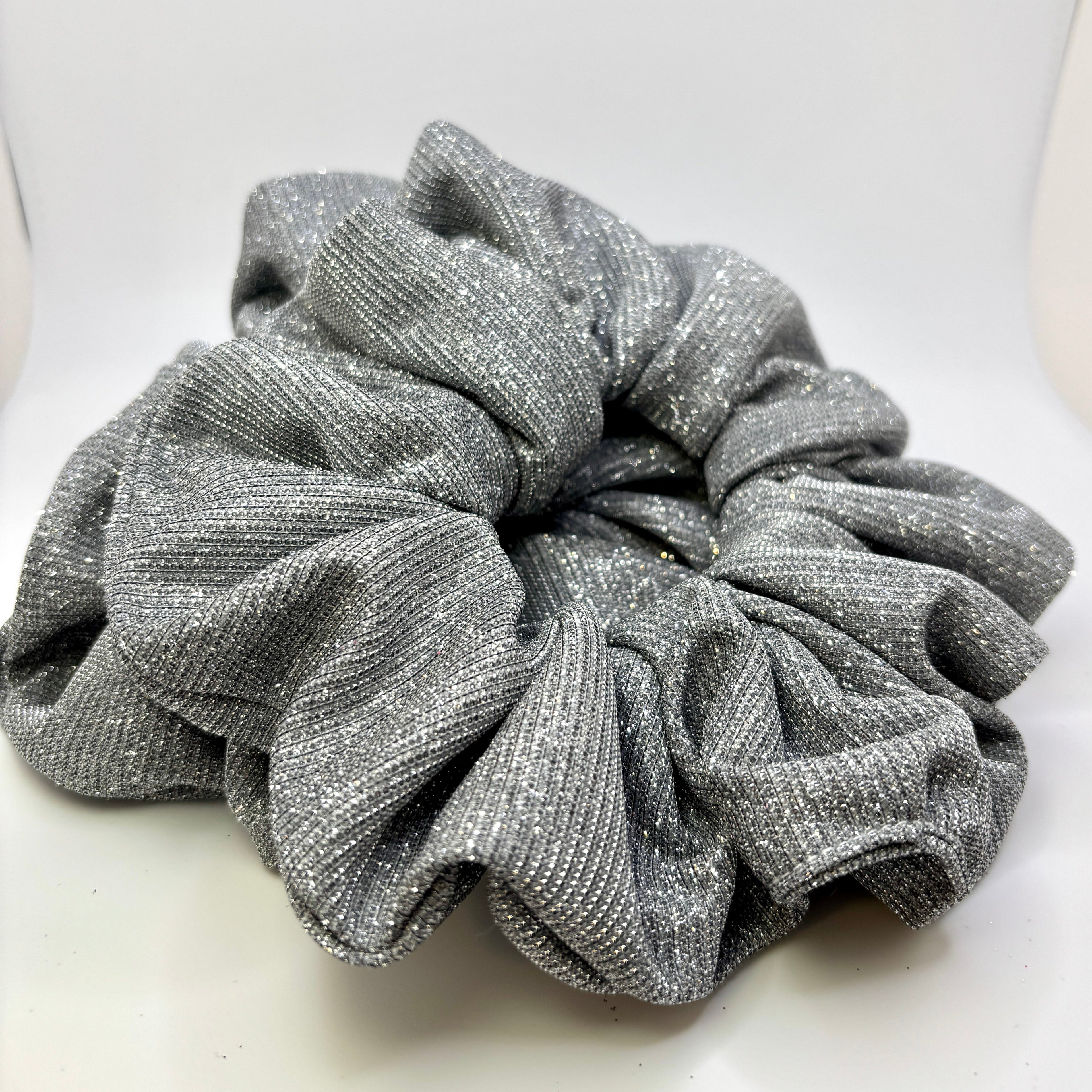 Silver Sparkle Scrunchie