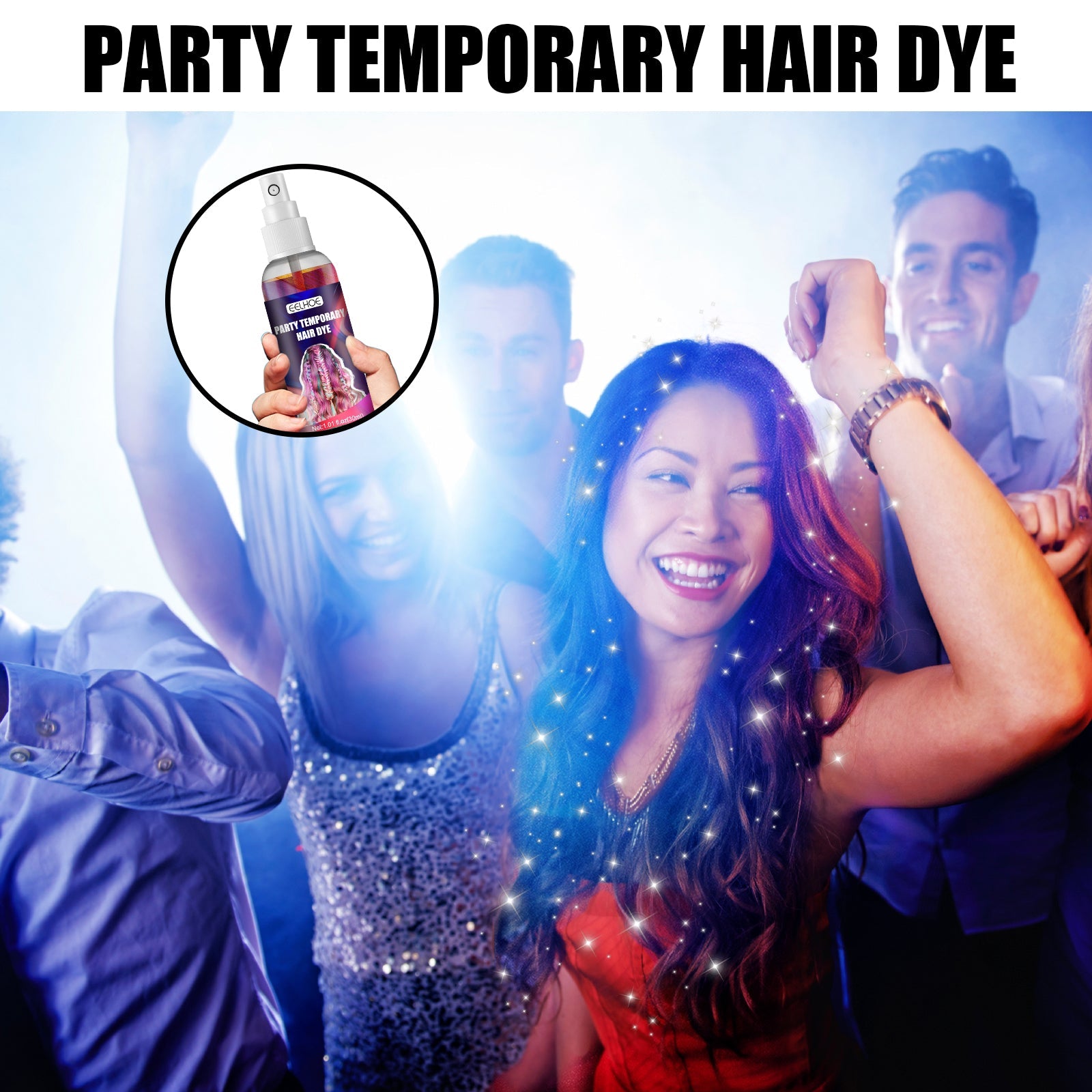 Party Temporary Hair Dye, Disposable Party Glitter Hair Color Fast And Easy Color Without Damaging Hair