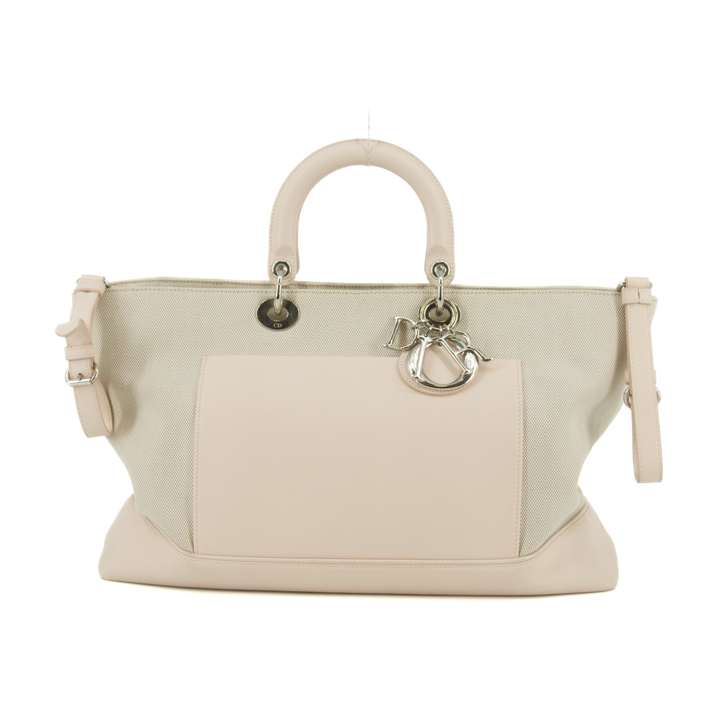 Christian Dior Ivory Canvas x Leather 2WAY Tote Bag #9994