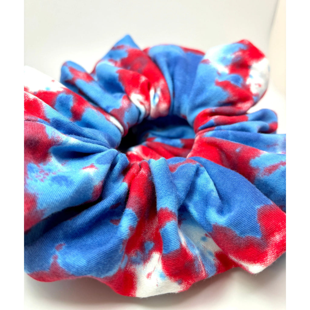 Tie Dye Patriotic Scrunchie
