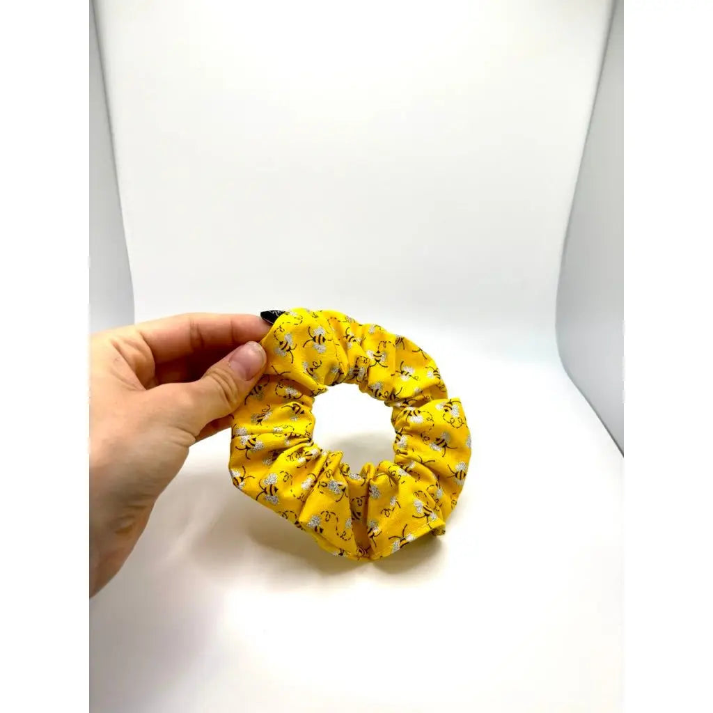 Mini Glitter Bees Scrunchie