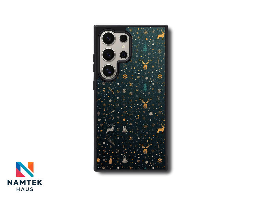 Midnight Reindeer Luxe Holiday Edition Christmas Phone Case