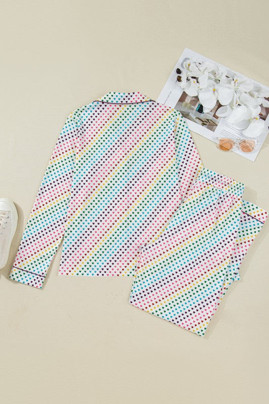 Valentine Heart Top and Pants Pajama Set