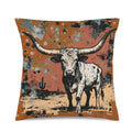 Baha Ranch Lonesome Longhorn Velvety Soft Pillow Case Made in America