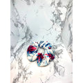 Mini Floral Poinsettia Christmas Bullet Scrunchie