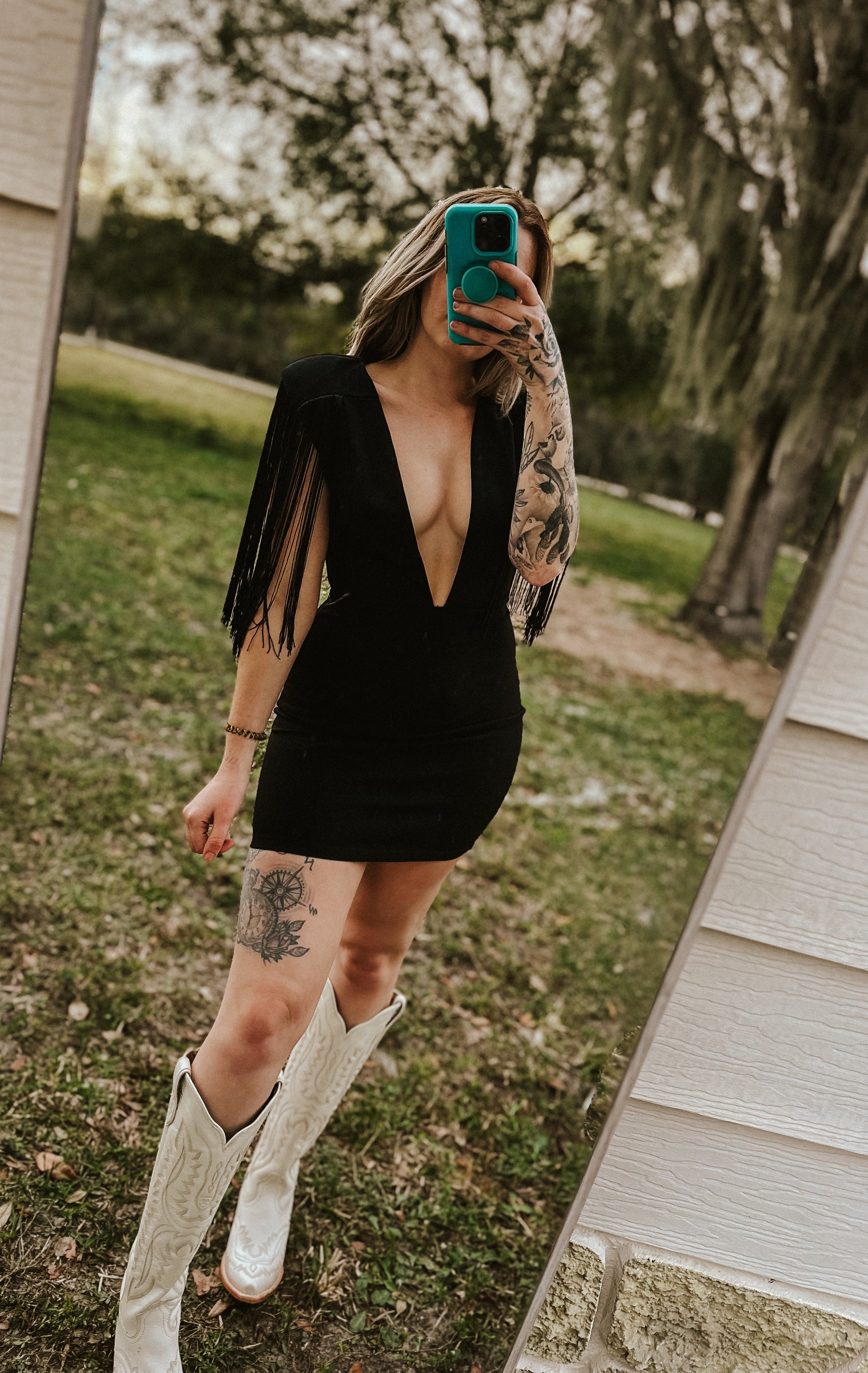 Dallas' Fringe - Mini Dress