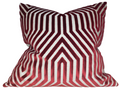 Vanderbilt Velvet Pillow Cover in Garnet Red, Schumacher Textiles