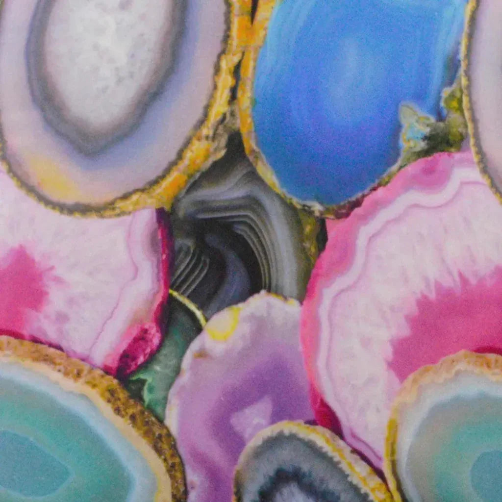 Agate Multi Color Throw Pillow With Insert