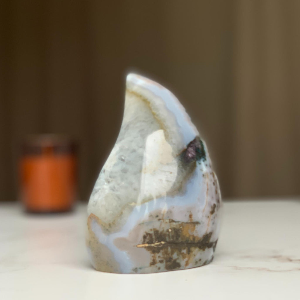 Agate & Amethyst Crystal Flame