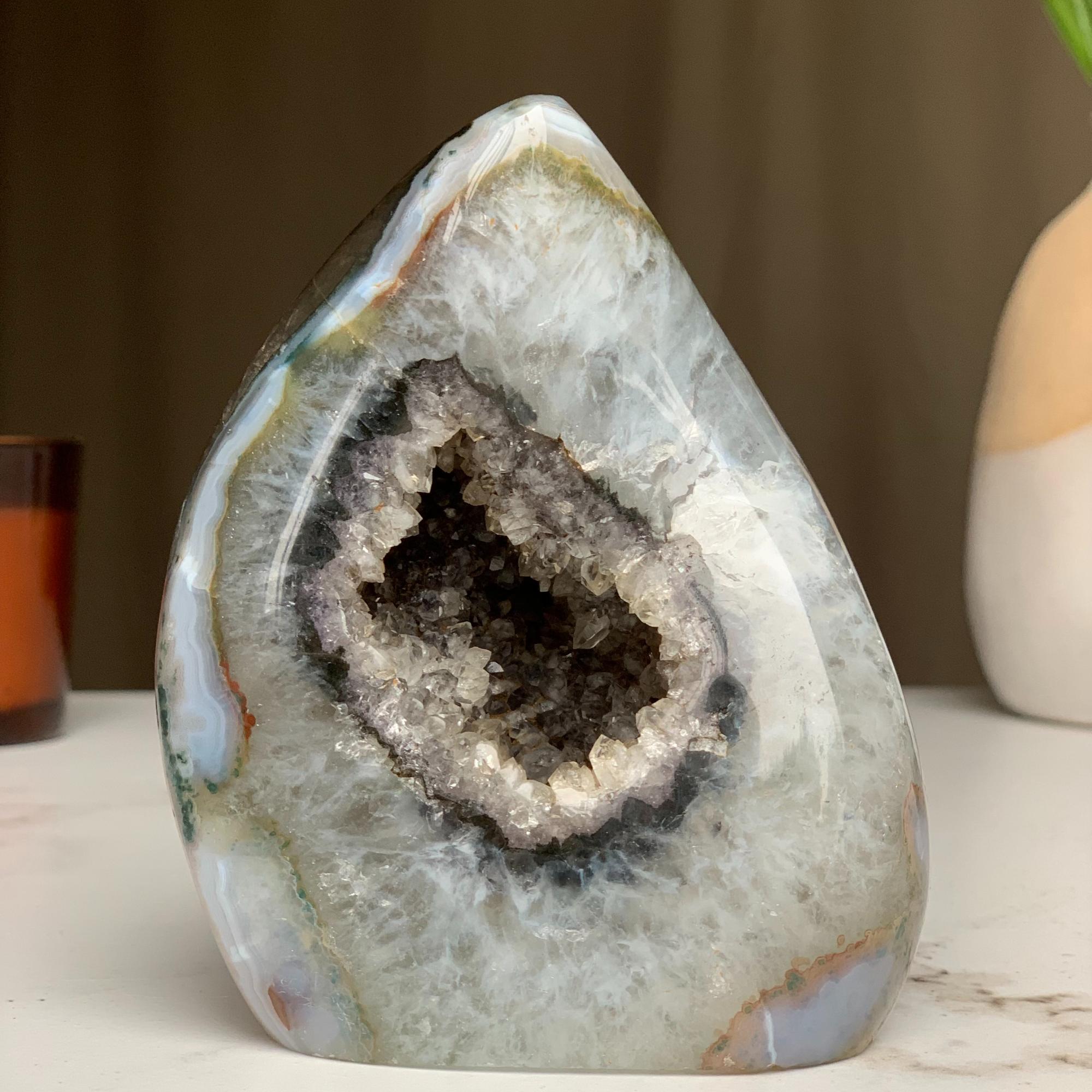 Agate & Amethyst Crystal Flame