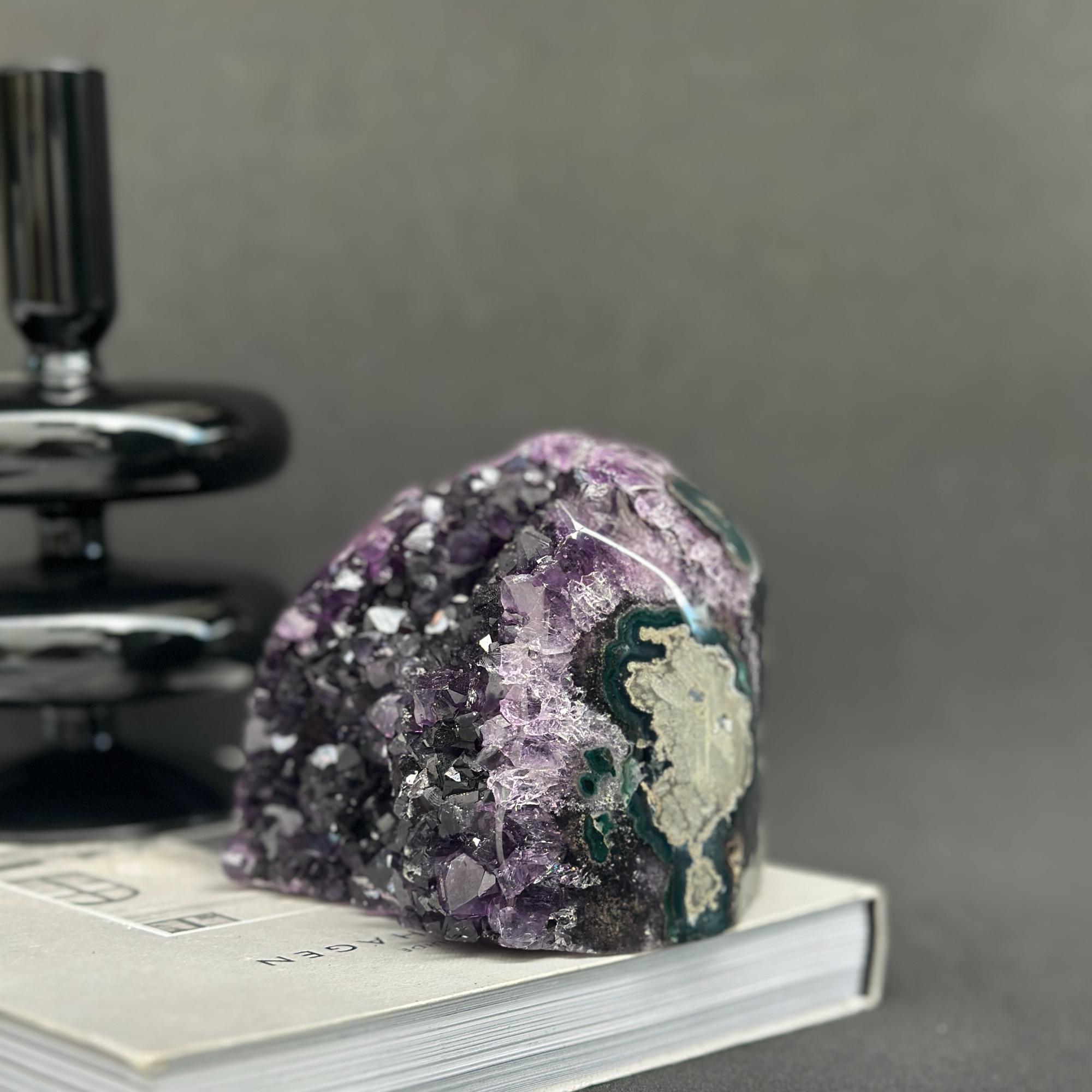 Amethyst Cave Geode with Agate formations, Huge Crystal Cluster for Collectors