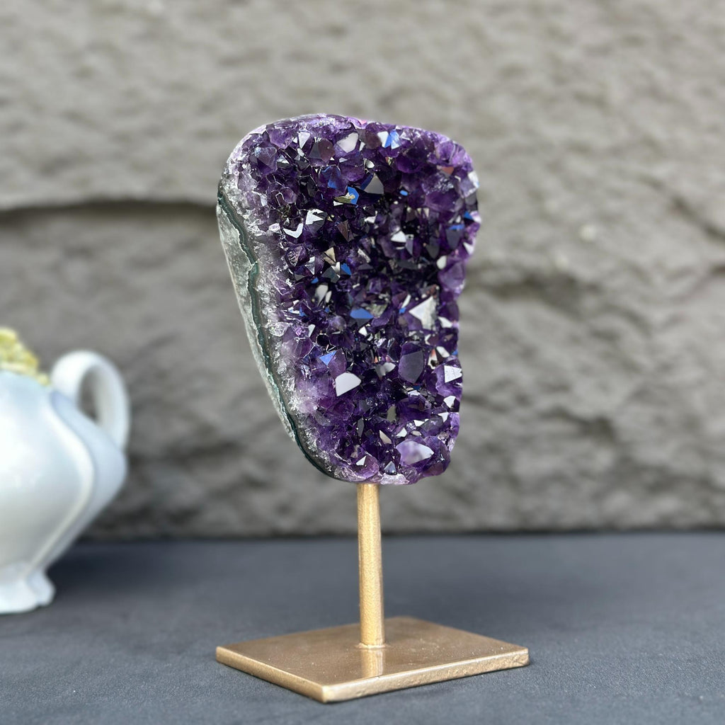 Amethyst Crystal on Metal Stand, Extra Large amethyst