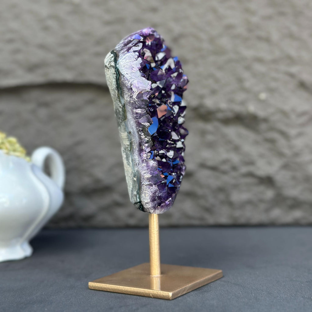 Amethyst Crystal on Metal Stand, Extra Large amethyst