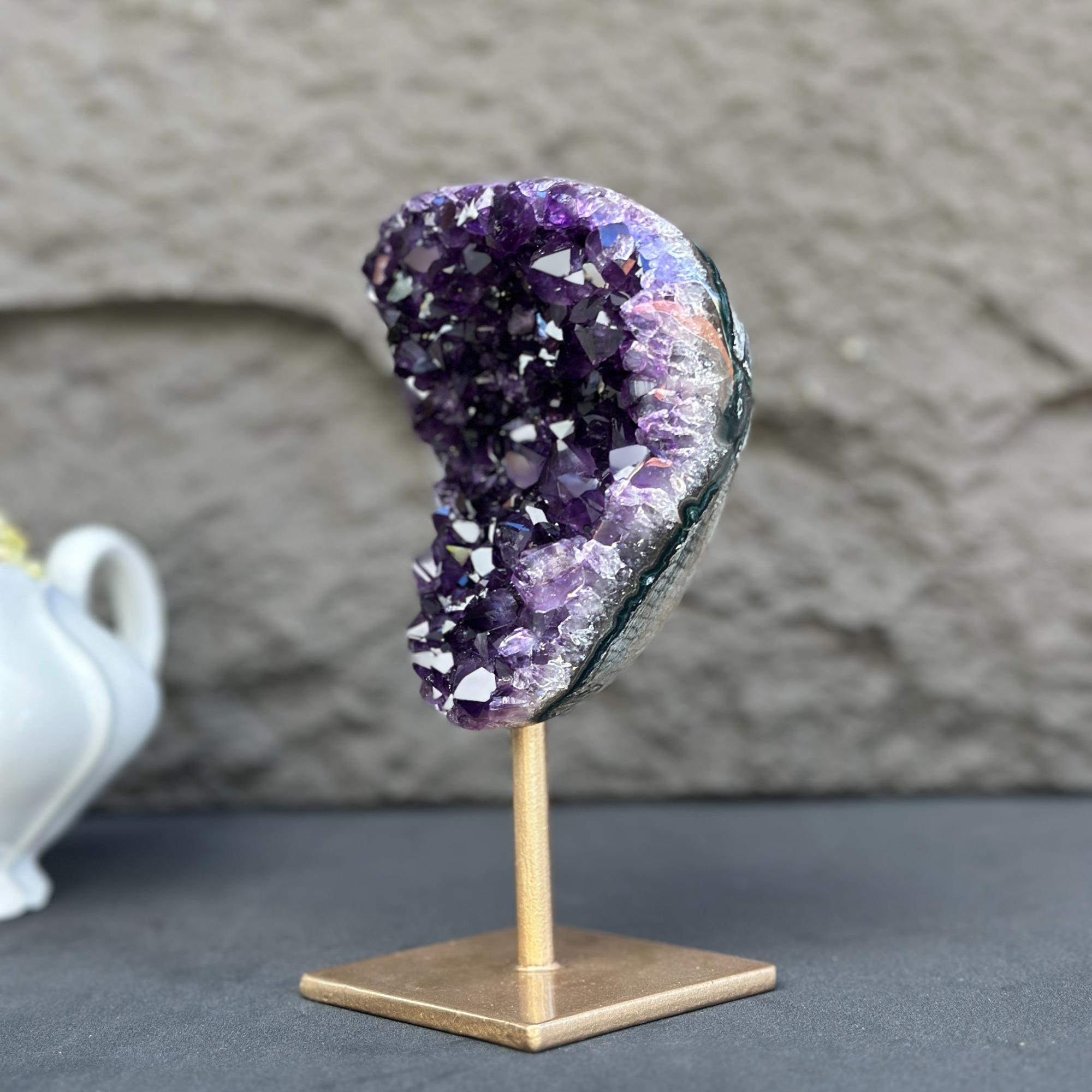 Amethyst Crystal on Metal Stand, Extra Large amethyst