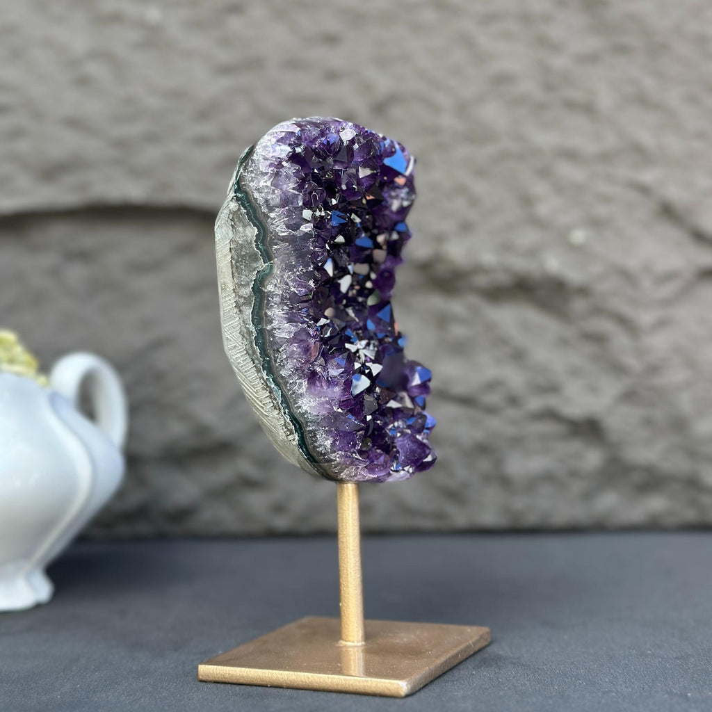 Amethyst Crystal on Metal Stand, Extra Large amethyst
