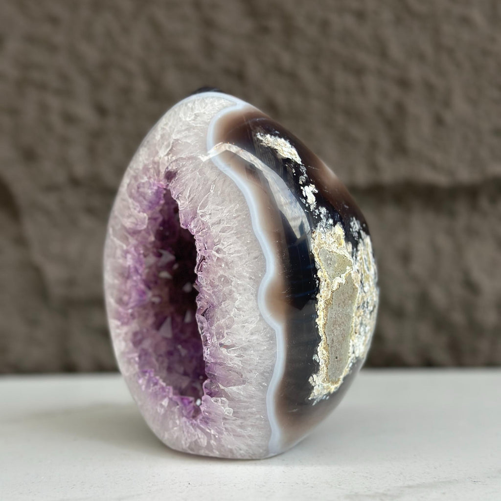 Amethyst Geode With Agate & Quartz