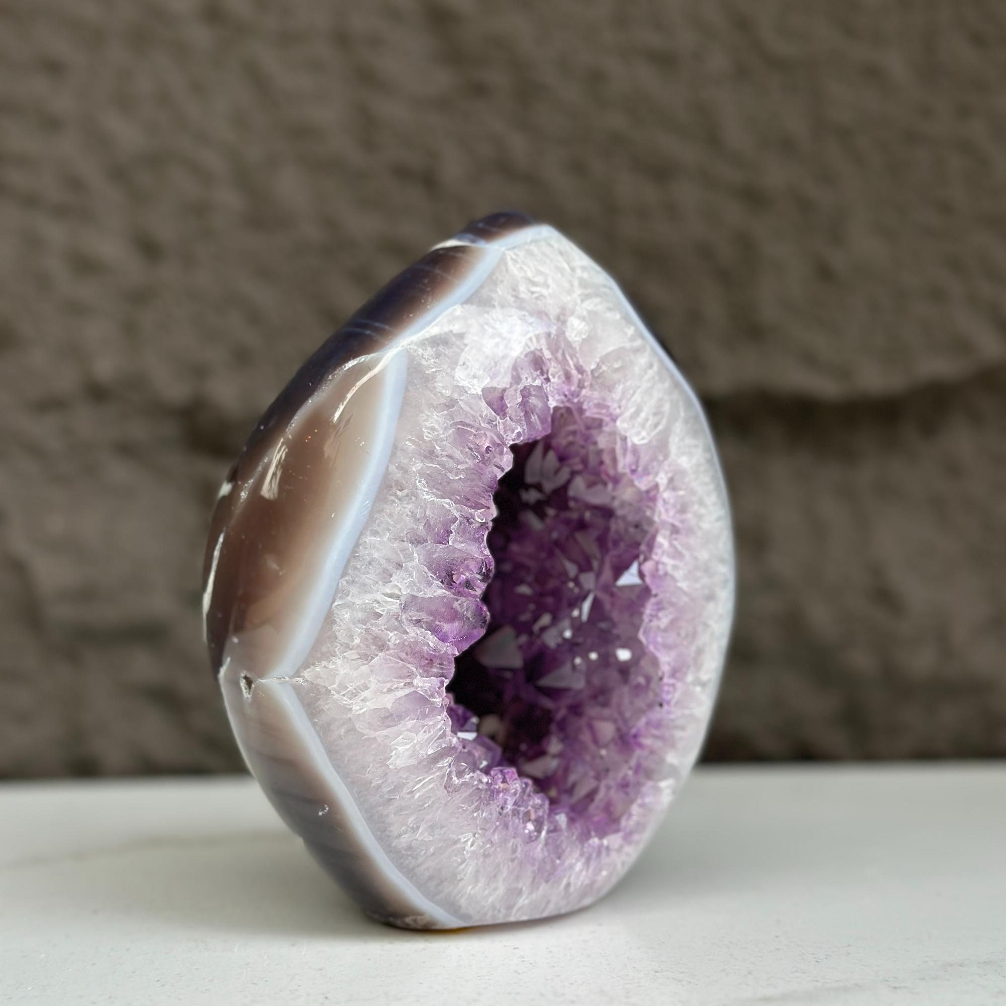 Amethyst Geode With Agate & Quartz