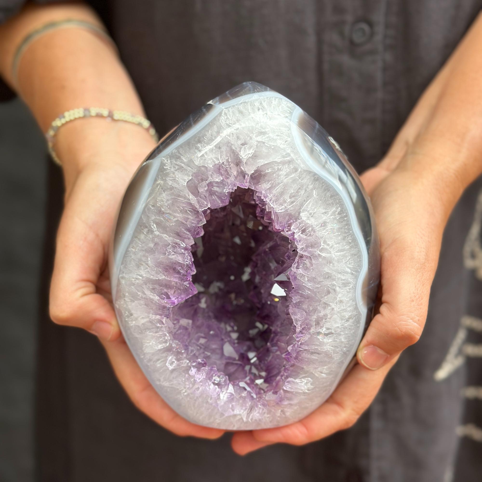 Amethyst Geode With Agate & Quartz